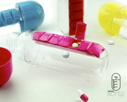 创意药盒设计欣赏，超实用的运动水瓶药盒设计